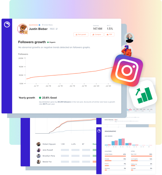 تحليلات النمو Instagram