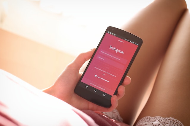 A picture of the Instagram login screen on a mobile device.